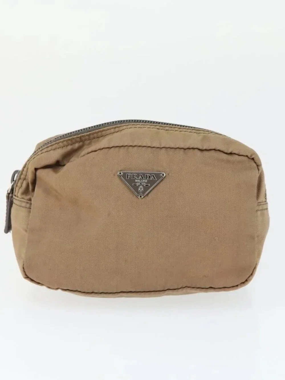 PRADA Sports Pouch Nylon 6 Set Brown Black Light blue Auth 165132